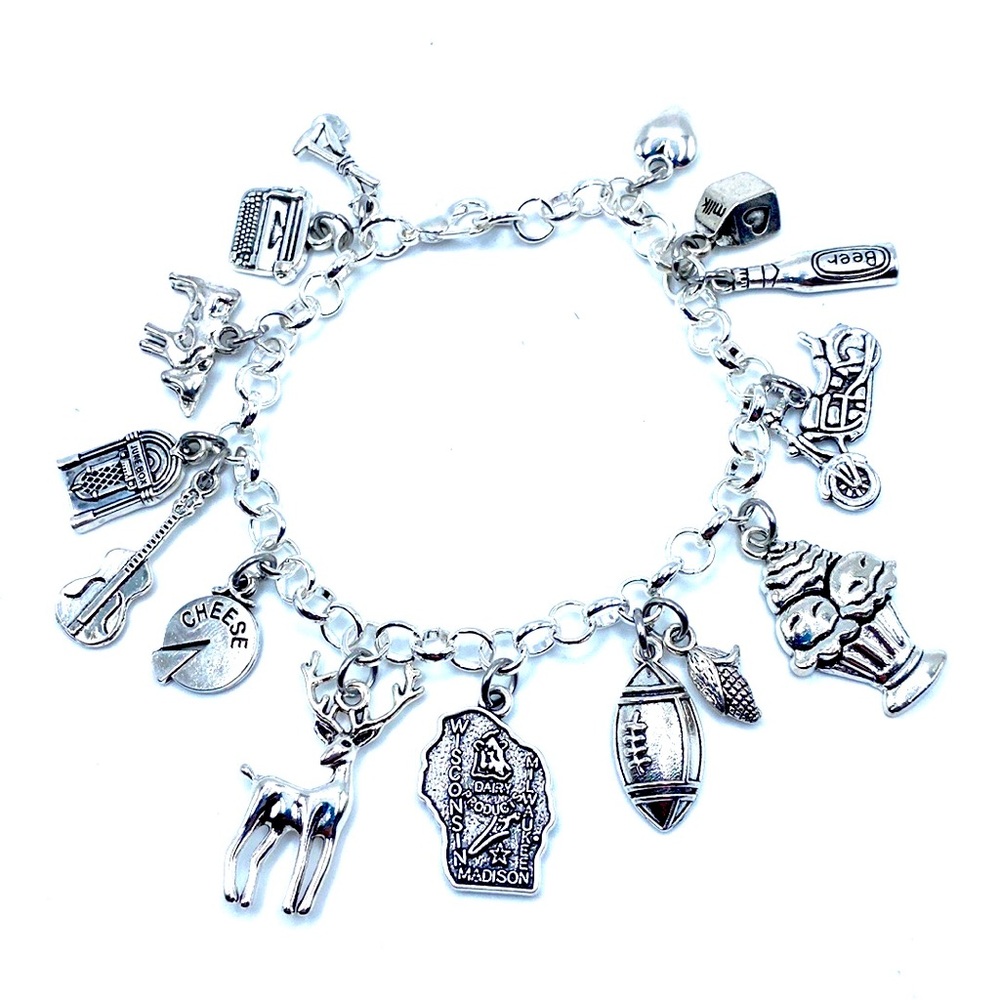 Wisconsin Charm Bracelet State Themed Charms